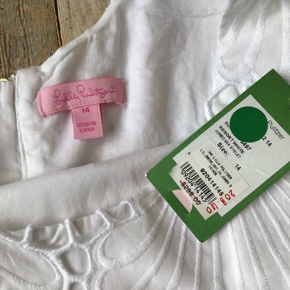 Lilly Pulitzer White Eyelet Shell-Pattern Sleevel… - image 5